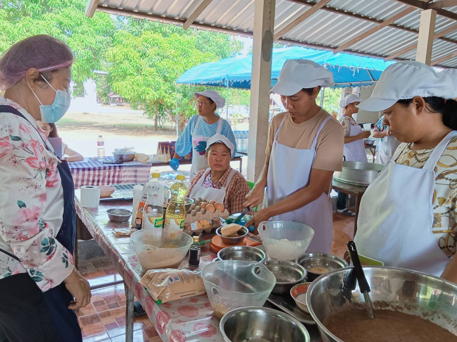 title - สำนักงานการปกิรูปที่ดินจังหวัดอำนาจเจริญ จัดฝึกอบรมโครงการดำเนินงานอันเนื่องมาจากพระราชดำริ ฯ หลักสูตรการทำขนมไทย